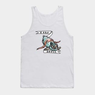 Hero shell! - vintage 90s shirt - parody super hero design Tank Top